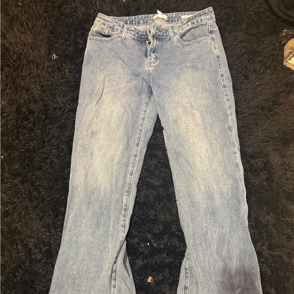 Forever 21 Light Blue Straight Leg Jeans